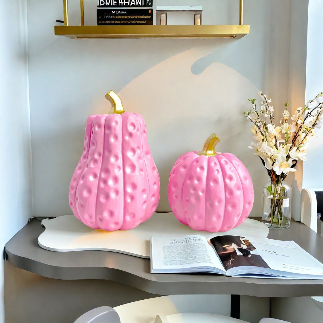 Decorative pumpkin sculptures