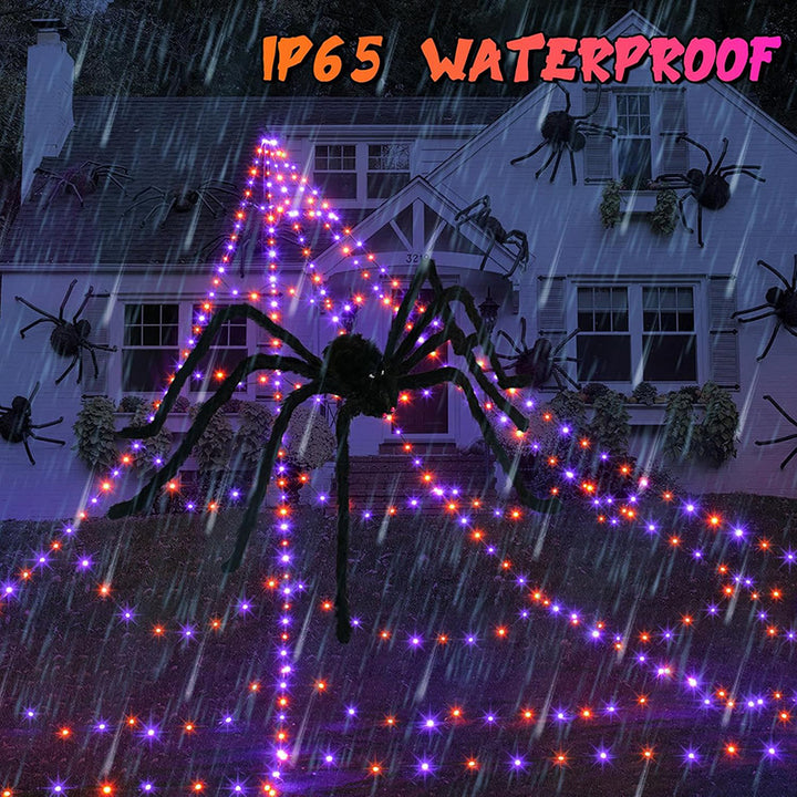 Outdoor waterproof giant spider LED net garden decoration