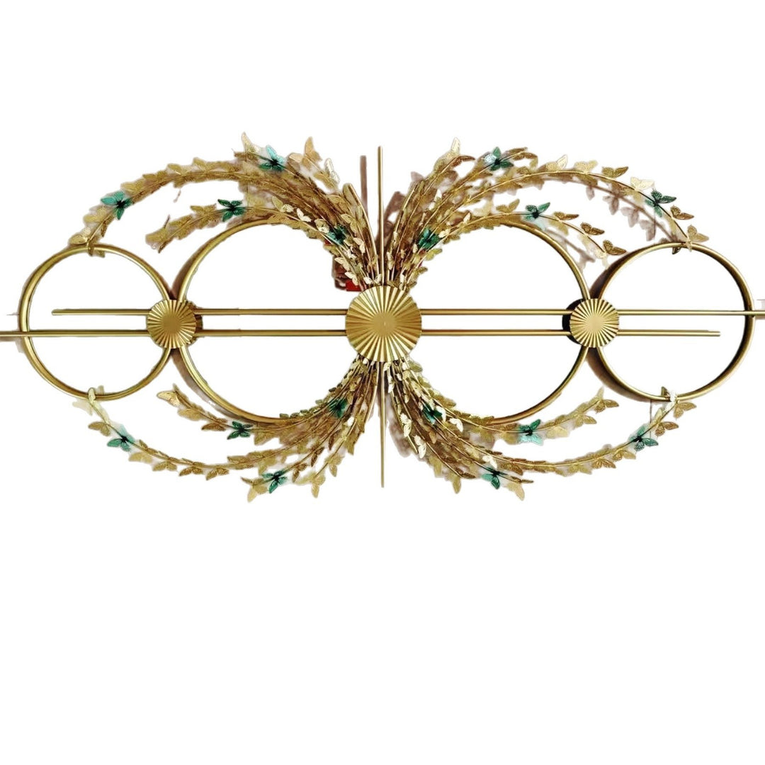 Elegant Botanical Wall Mirror with Decorative Floral Accents