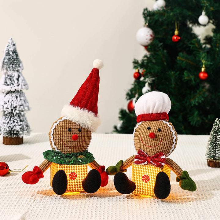 Cute Christmas gnome with LED light