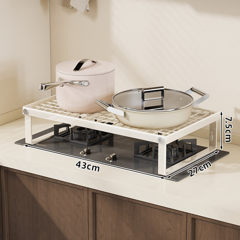 Elevated Gas-Range Protective Countertop Organizer Shelf
