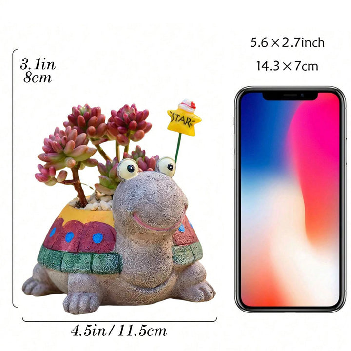 Turtle-Shaped Planter