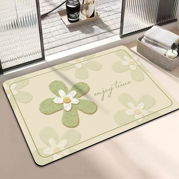 Chic Inspirational Floral Bath Mat
