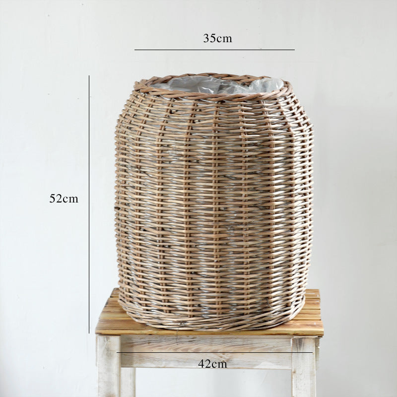Large Handmade Laundry Basket with Natural Design