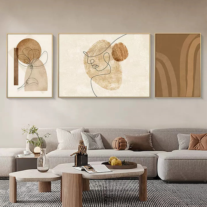 Abstract Line Art Trio Set