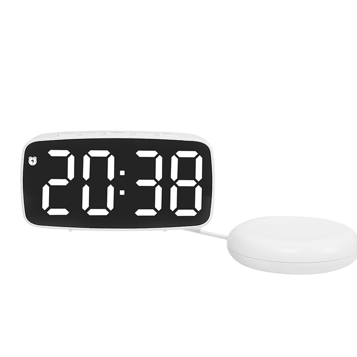 Digital alarm clock with LED display and temperature function