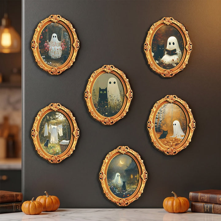 Wall art with creative ghost motif