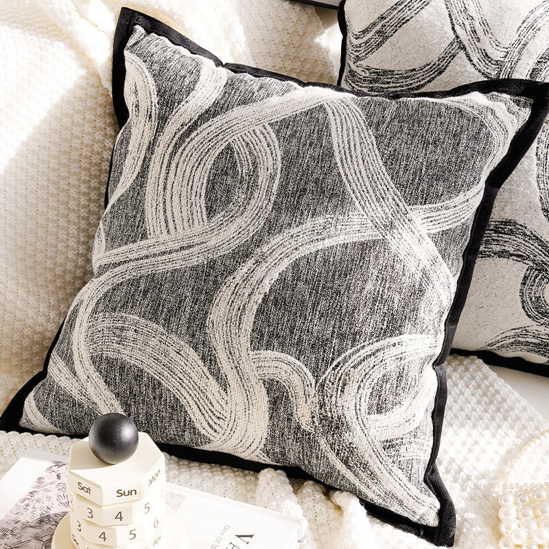 Artistic Abstract Patterned Throw Pillow