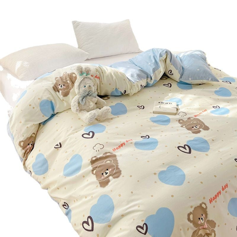 Playful Heart Pattern Duvet Cover Set