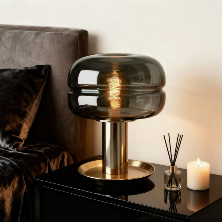 Artistic glass table lamp