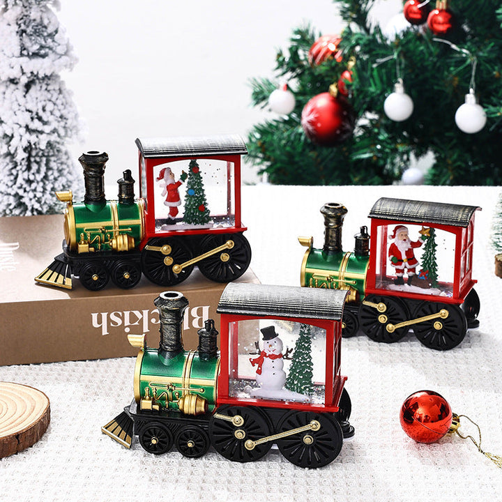 Illuminated Christmas train decoration