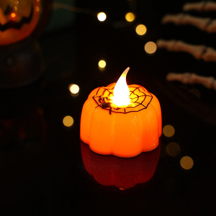 Creative tealight decoration in pumpkin design