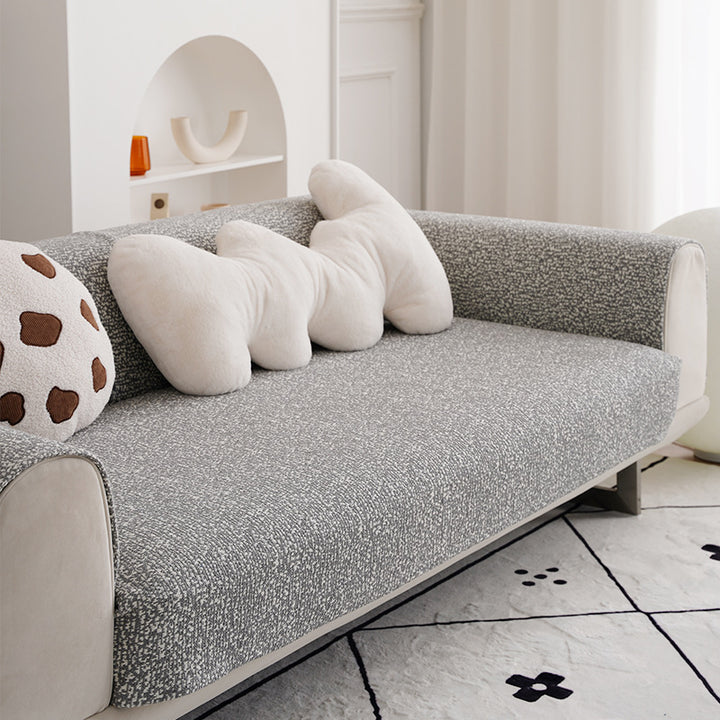 Durable doormat made of short-pile tweed fabric with non-slip bottom