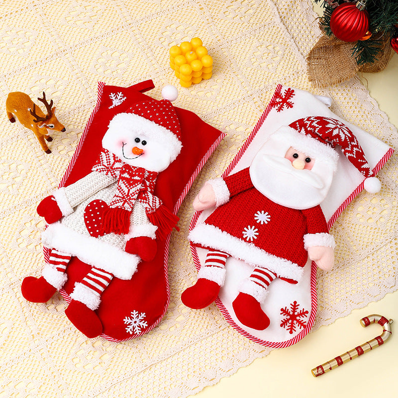 Festive Snowman Christmas Stocking