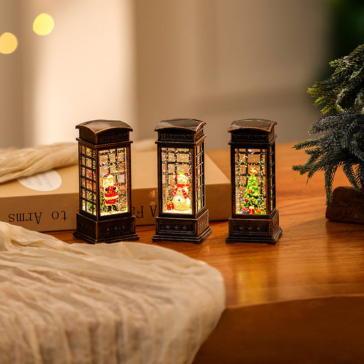Nostalgic Christmas lantern with LED lighting
