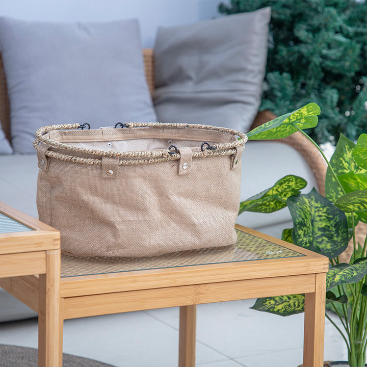 Textured Woven Storage Bin