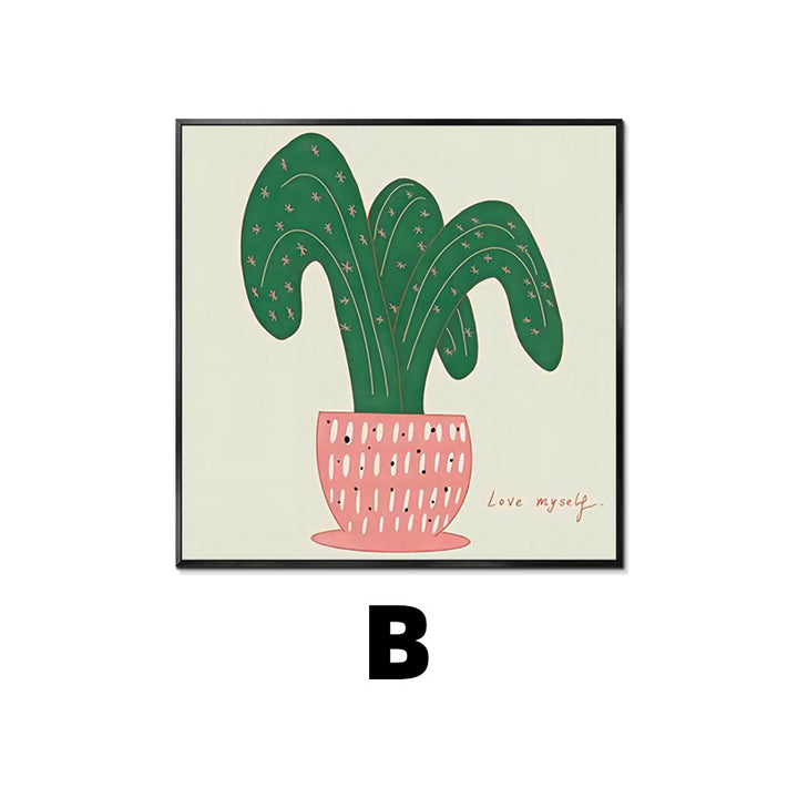 Abstract Plant-Themed Art Print