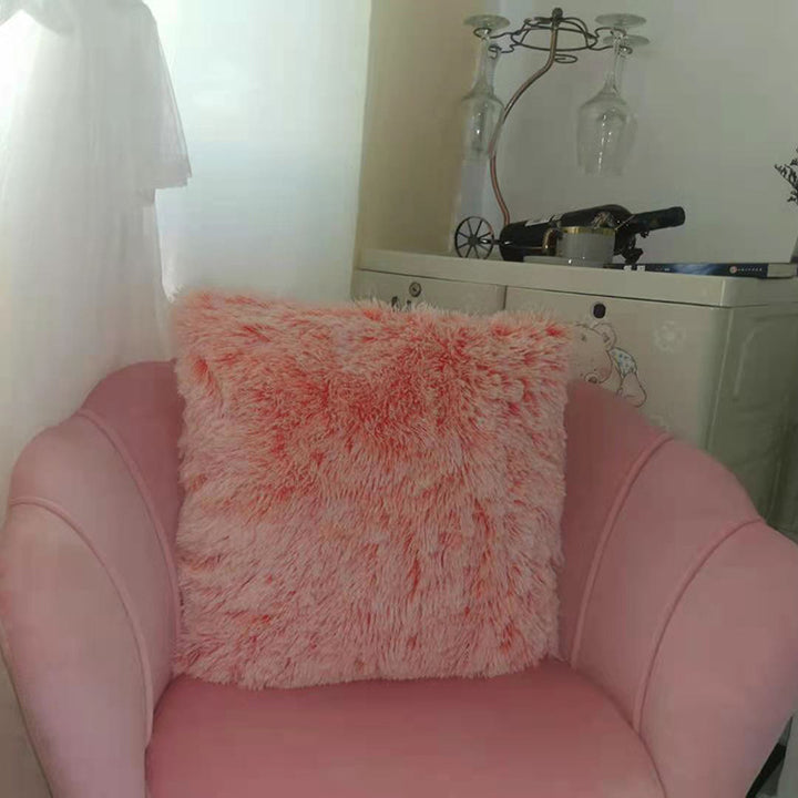 Plush Faux Fur Decorative Throw Pillow