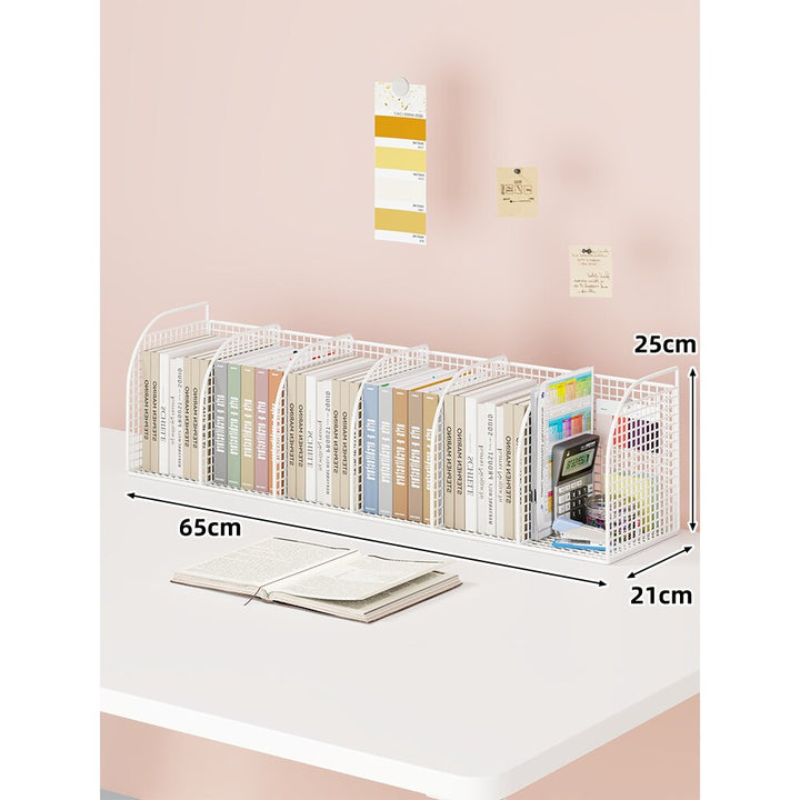Mesh Desk Tidy with Triple Vertical Compartments for Files & Office Supplies