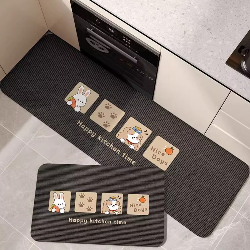Playful Dog-Themed Kitchen Mat