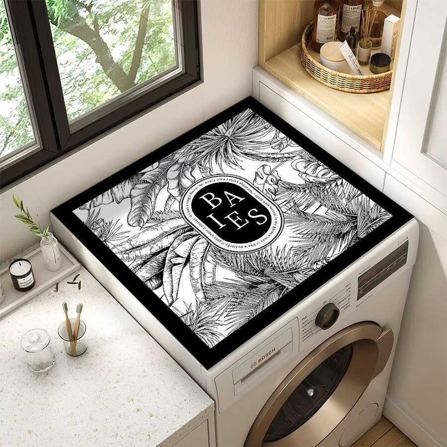 Decorative Floral Laundry Room Counter Mat