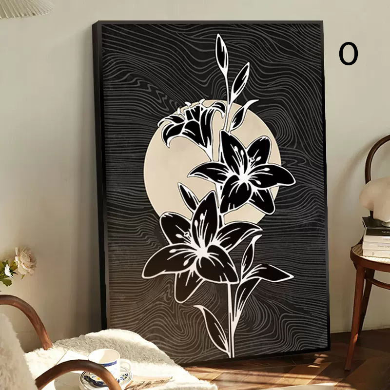 Floral Textured Framed Wall Art