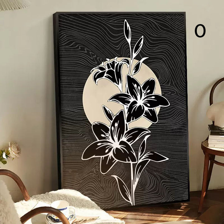 Floral Textured Framed Wall Art