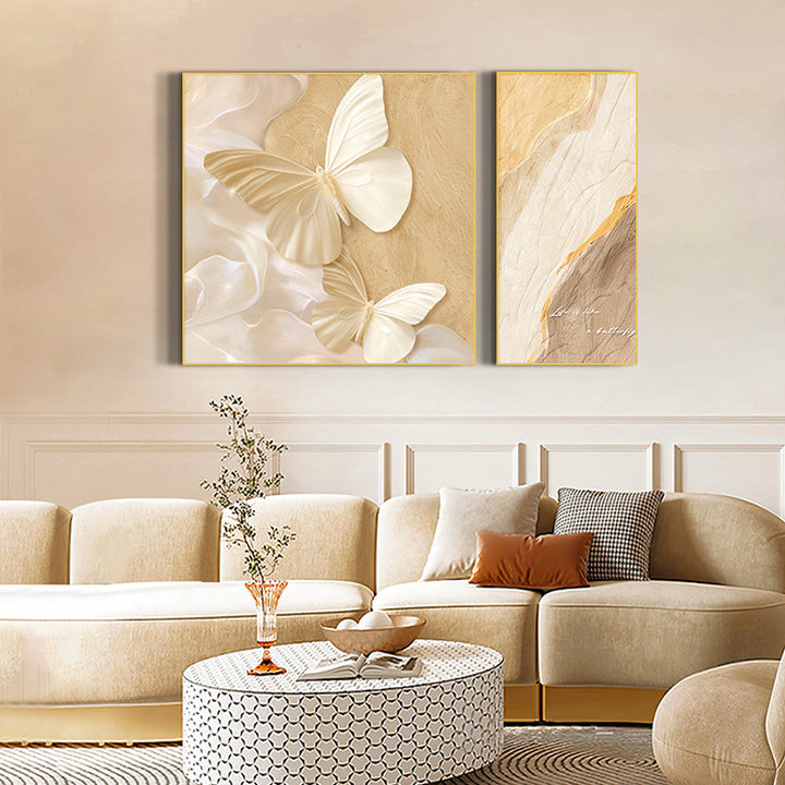 Elegant Butterfly and Floral Wall Art