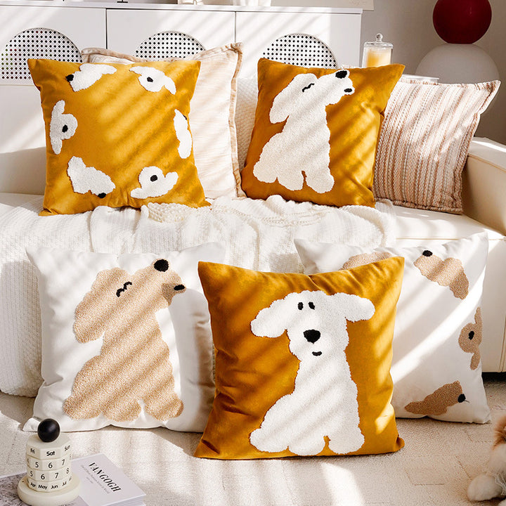 Decorative Croissant Pattern Pillow