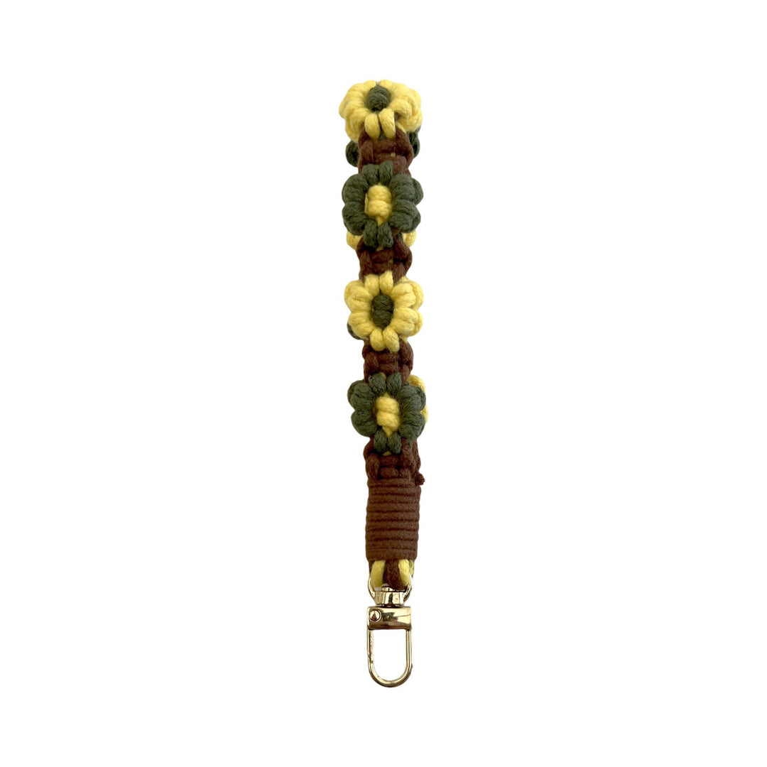 Floral Macrame Keychain Holder