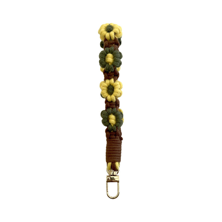 Floral Macrame Keychain Holder