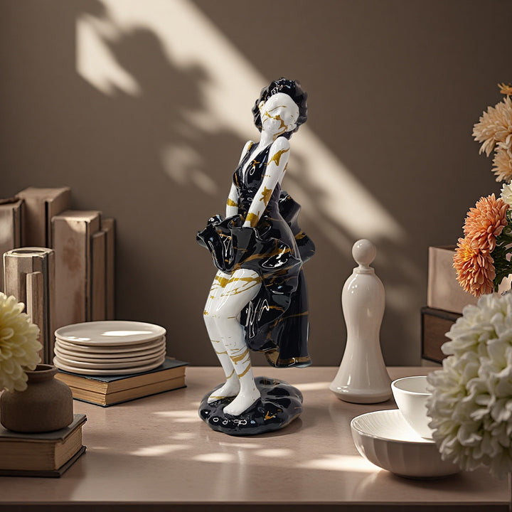 Artistic figure with beach design