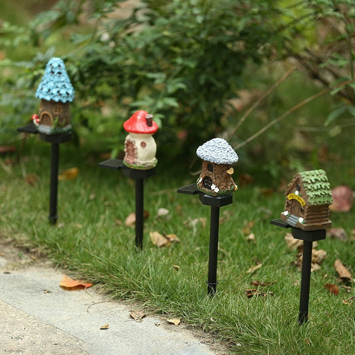Miniature Hand-Painted Resin Mushroom Fairy House Garden Ornament