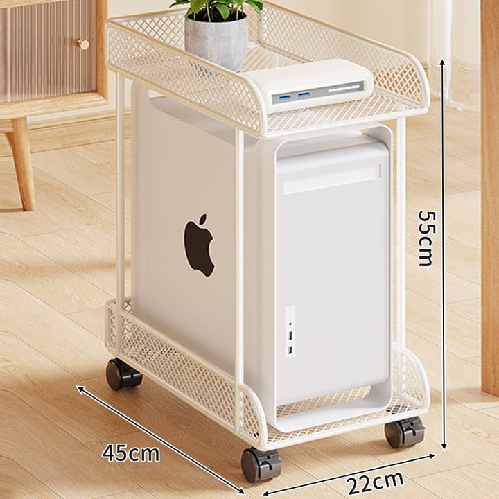Mobile Adjustable CPU Tower Stand with Locking Swivel Casters