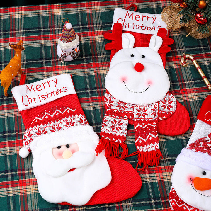 Christmas stocking with snowman motif