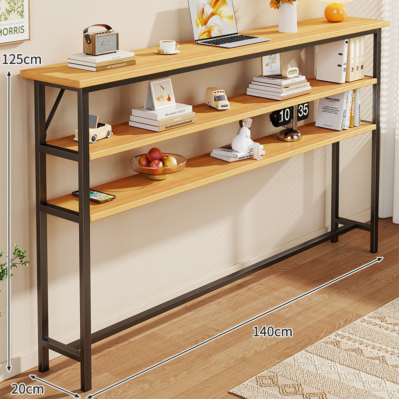 Narrow Industrial Console Table with Slim Profile
