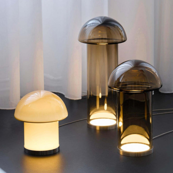 Artistic mushroom-shaped floor lamp