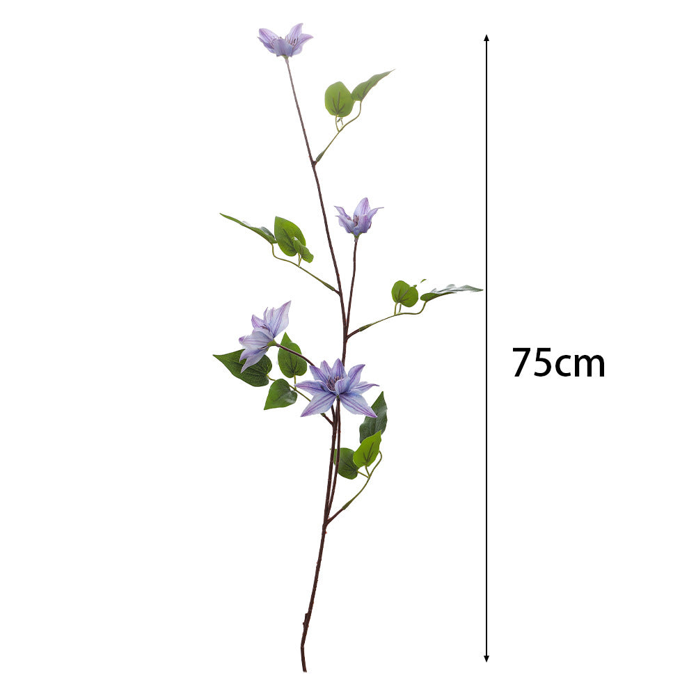 Artificial flower branch with lifelike fig tree leaves