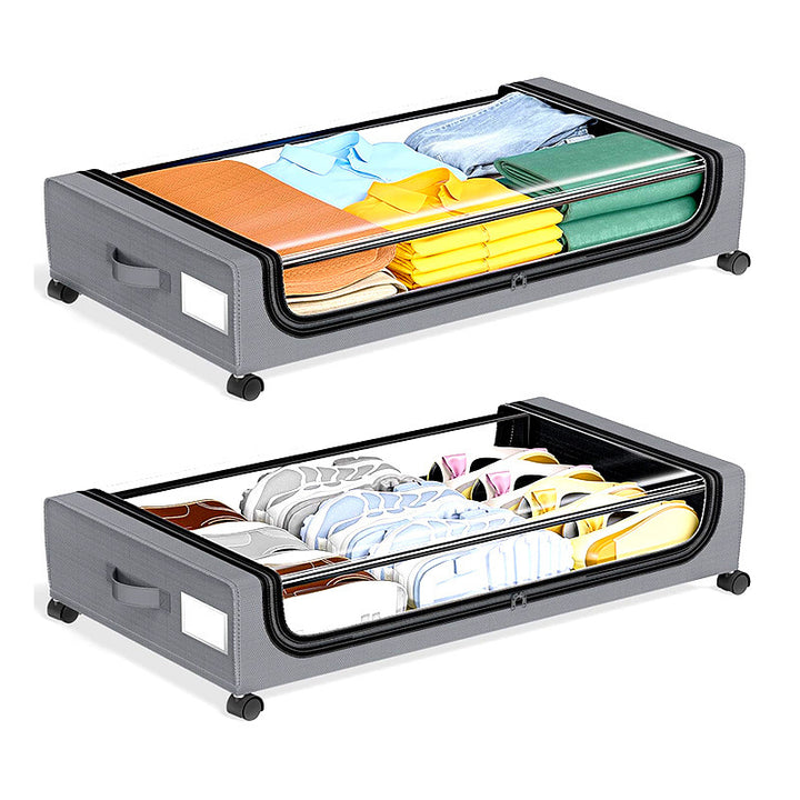 Storage box with wheels