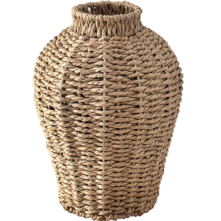 Decorative jug made of woven material