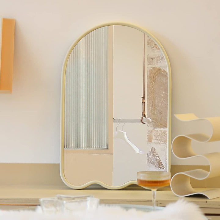 Arched Decorative Wall Mirror With Elegant, Curved Frame