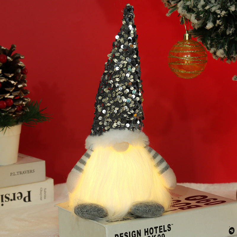 Decorative Christmas gnome with lighting