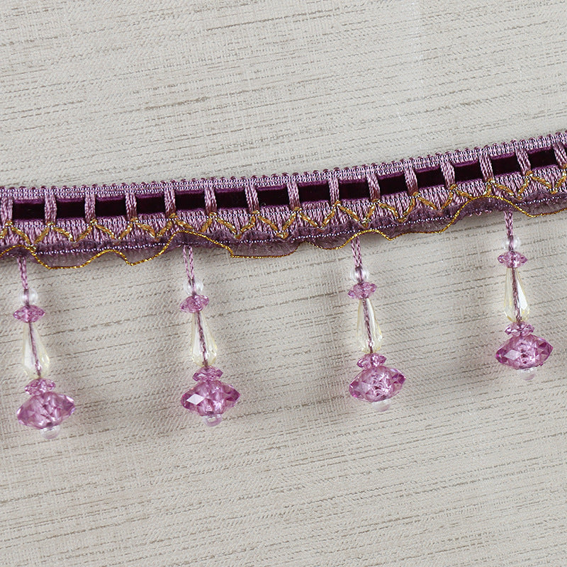 Decorative lace trim with pearls
