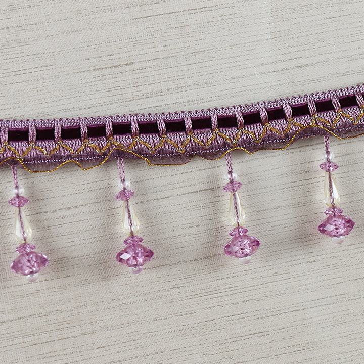Decorative lace trim with pearls