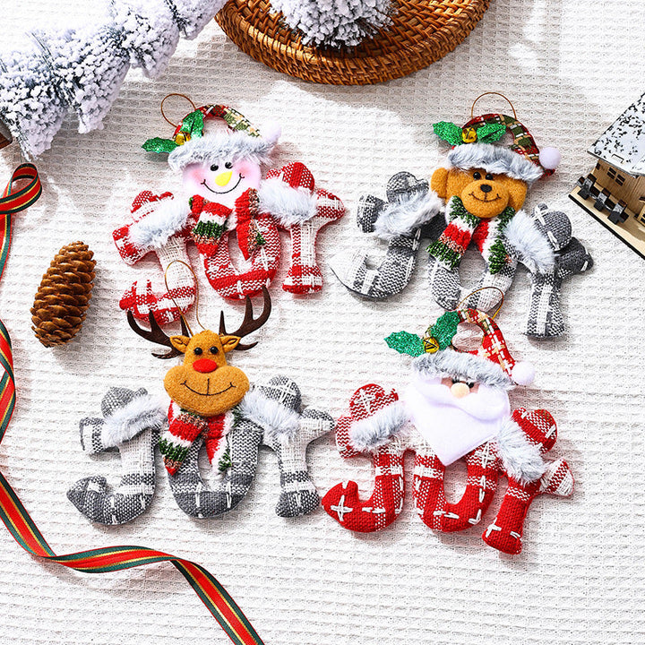 Cute Christmas tree ornament in snowman design