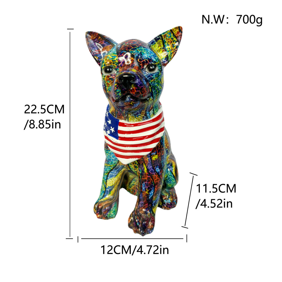 Colorful decorative figure of a dog in modern design