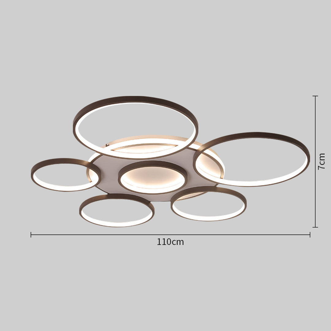 Modern adjustable LED ring ceiling light
