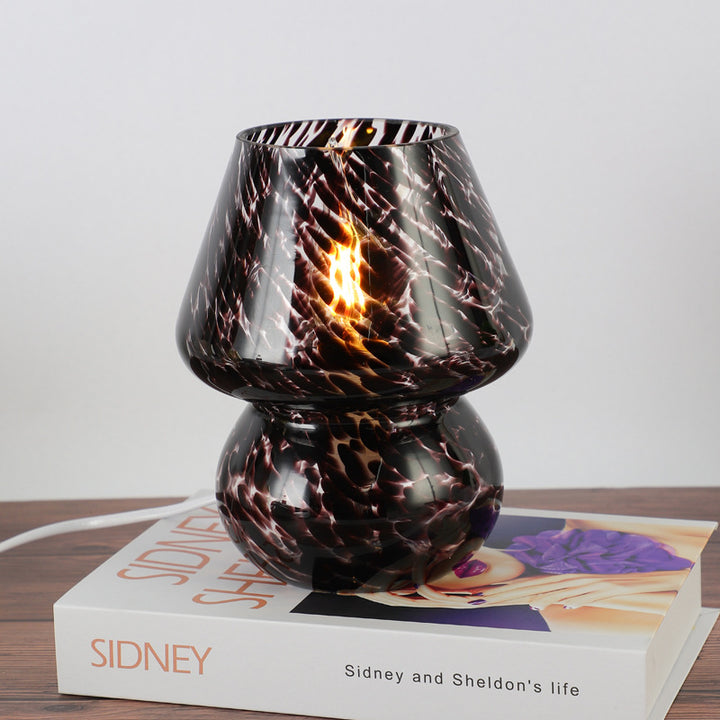 Glass Mosaic Mushroom Table Lamp