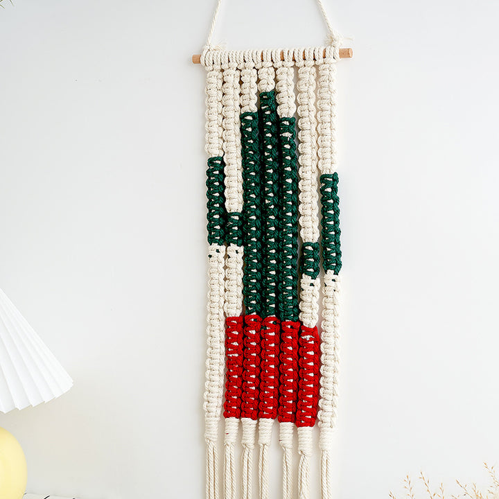 Macramé Desert Cactus Wall Hanging Decor