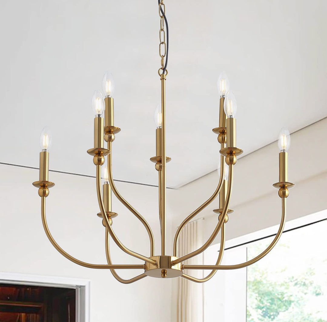 More modern industrial multi-armed minimalist candle holder chandelier pendant light